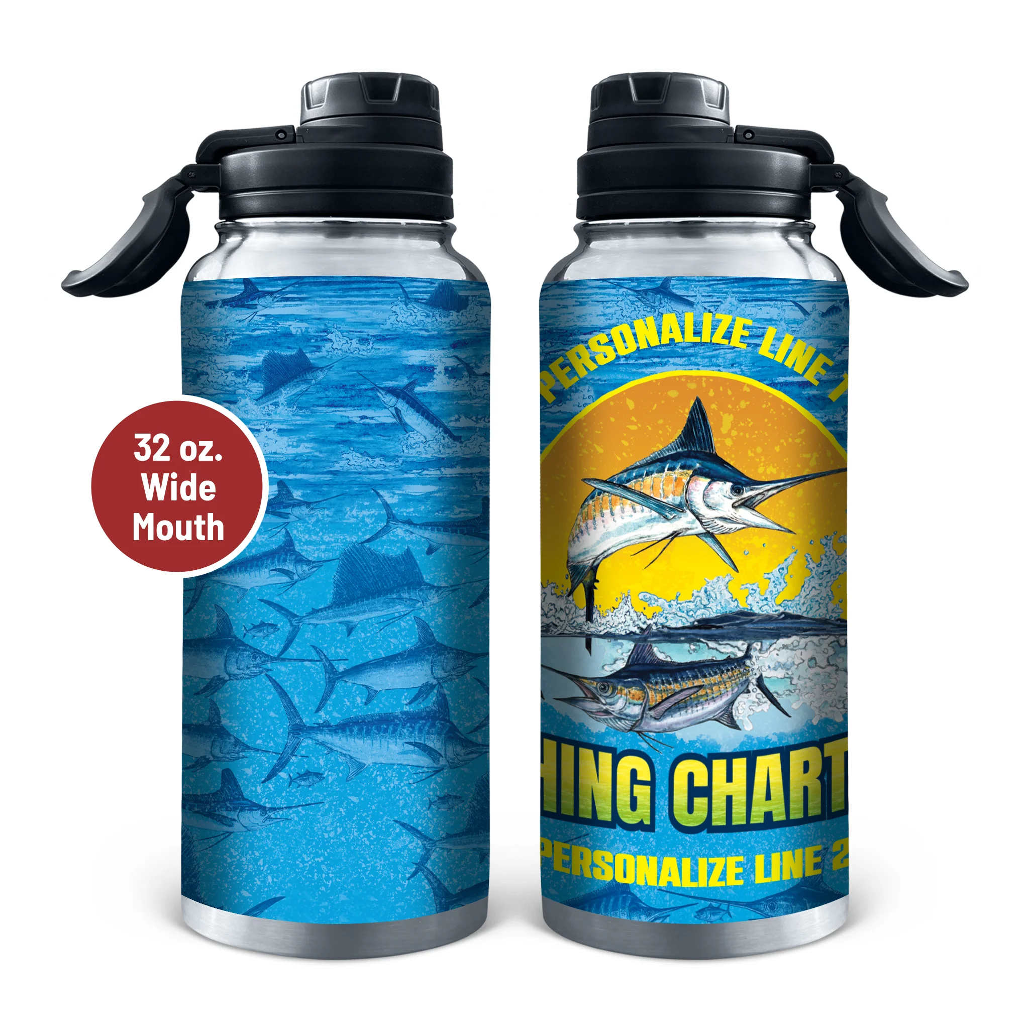 Fishing Charters Stainless Steel Drinkware - Image 4
