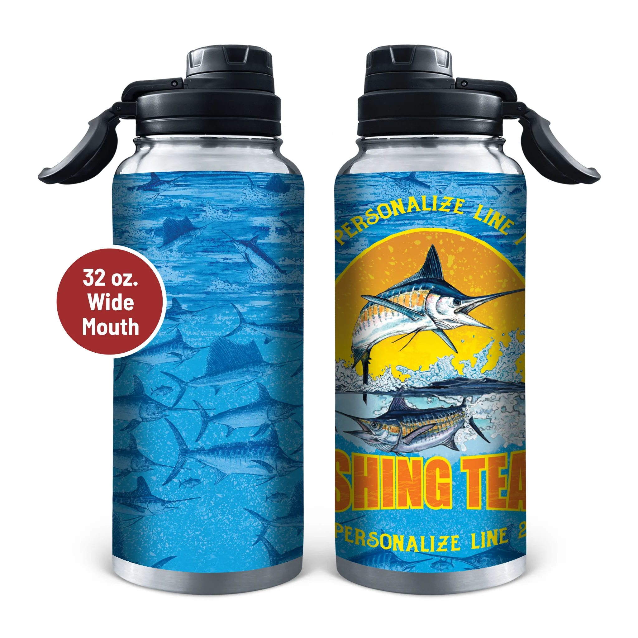 Fishing Team Stainless Steel Drinkware - Image 4