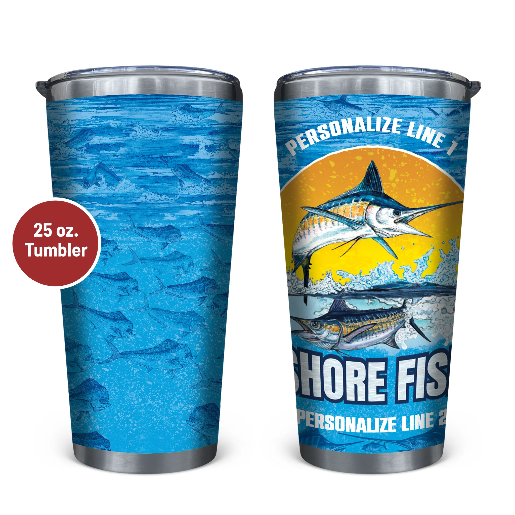 Offshore Fishing Stainless Steel Drinkware - Image 3
