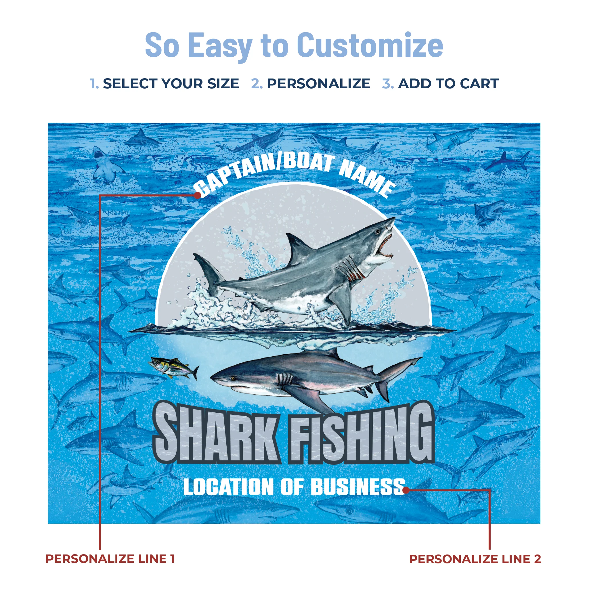 Shark Fishing Stainless Steel Drinkware - Image 6