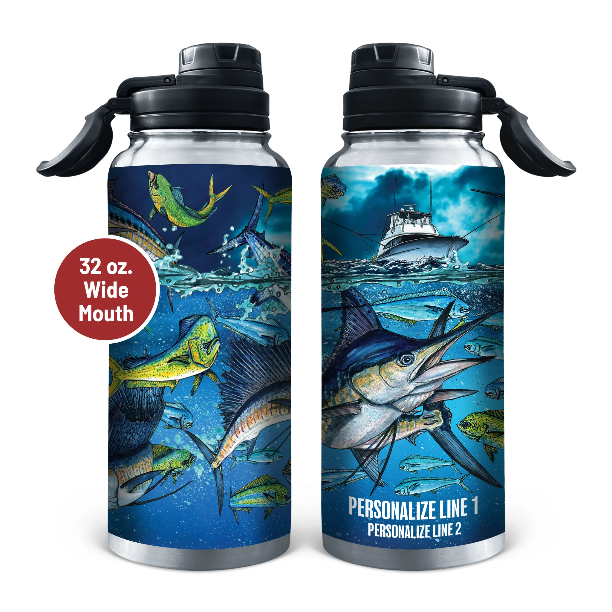 Slammin' 360 - Marlin/Mahi Mahi Stainless Steel Drinkware - Image 4