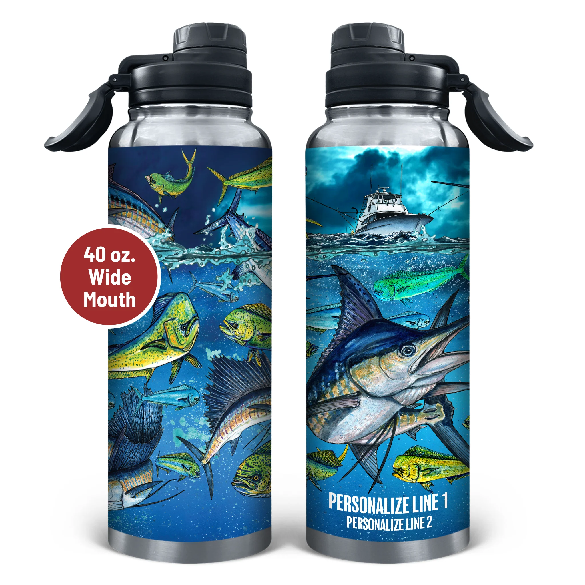 Slammin' 360 - Marlin/Mahi Mahi Stainless Steel Drinkware - Image 5