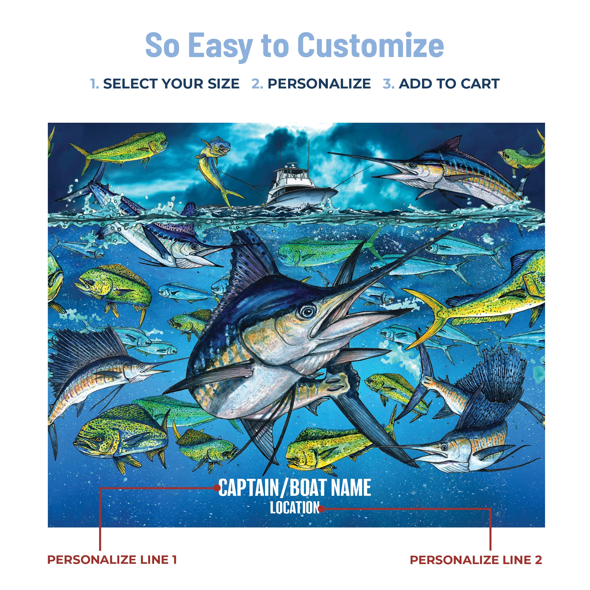 Slammin' 360 - Marlin/Mahi Mahi Stainless Steel Drinkware - Image 6