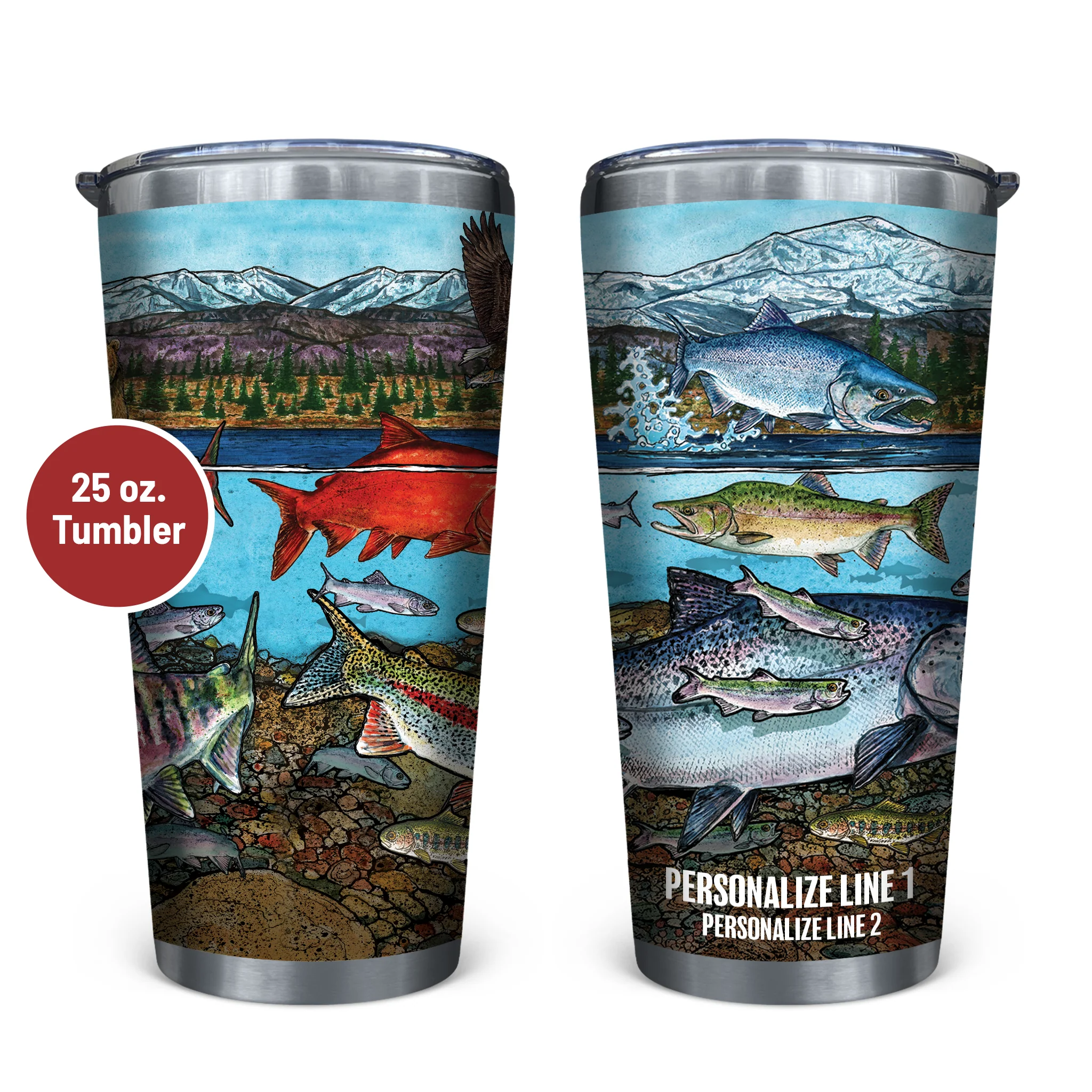 Slammin' 360 - Pacific Salmon Stainless Steel Drinkware - Image 3