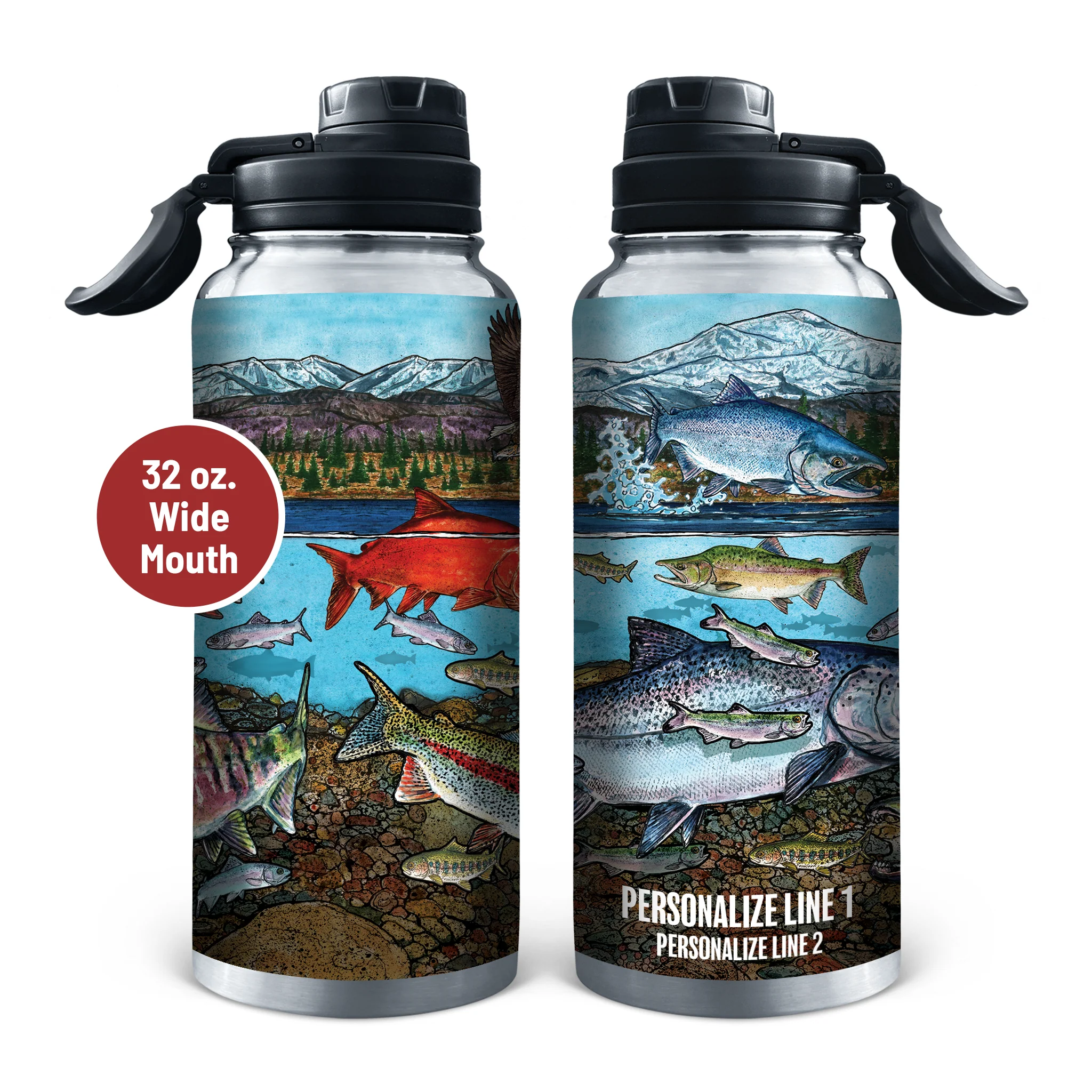 Slammin' 360 - Pacific Salmon Stainless Steel Drinkware - Image 4