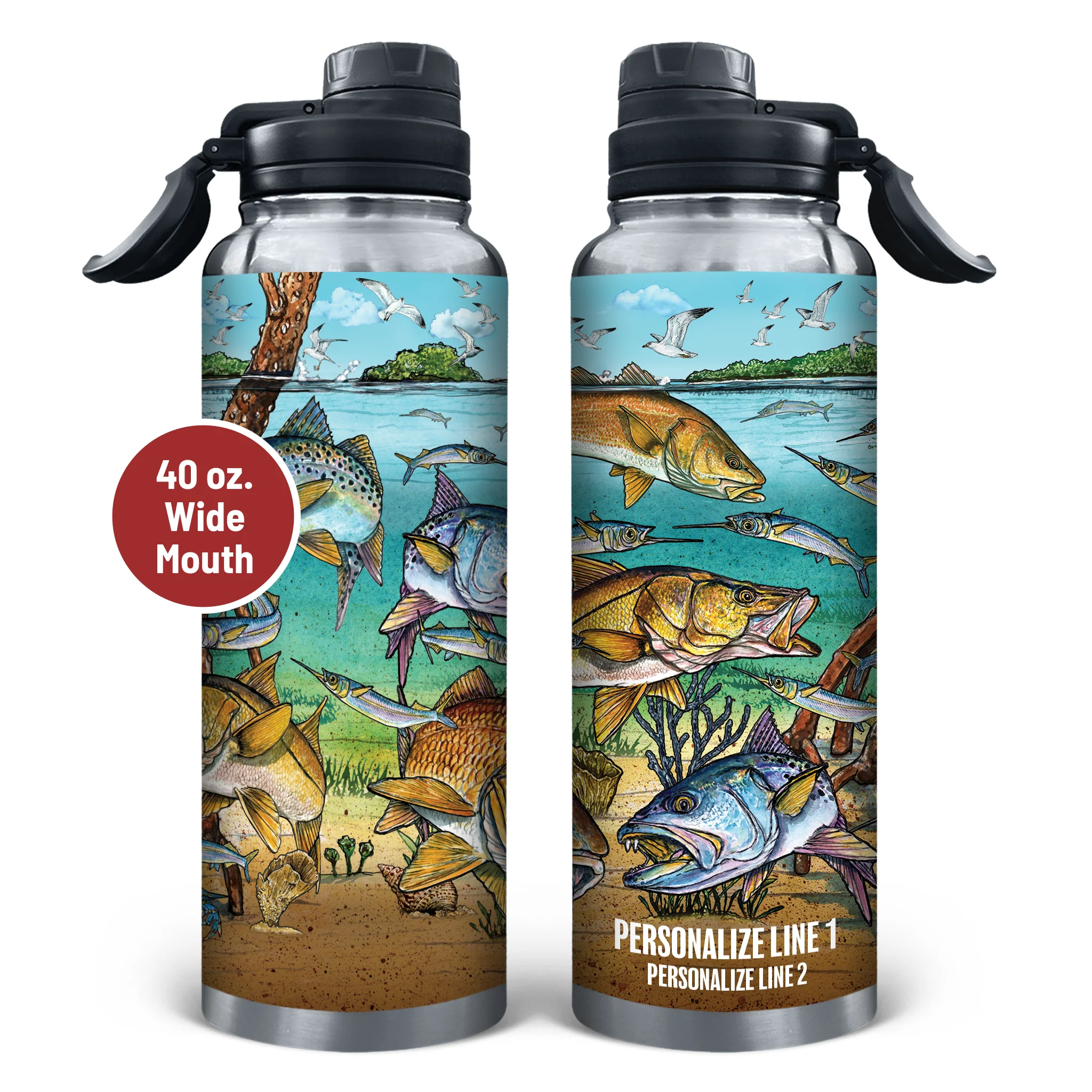 Slammin' 360 - Redfish/Snook Stainless Steel Drinkware - Image 5