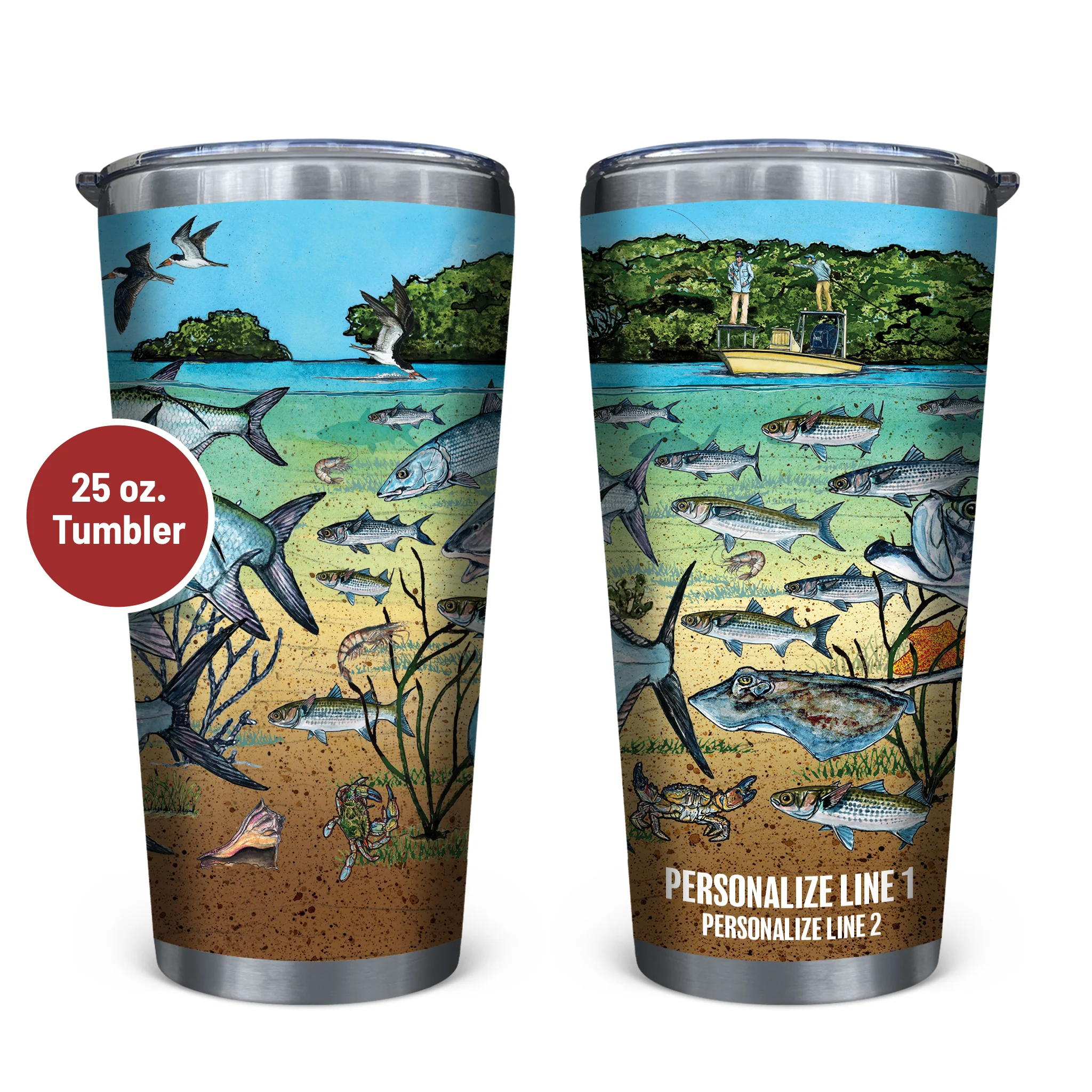 Slammin' 360 - Tarpon/Permit Stainless Steel Drinkware - Image 3