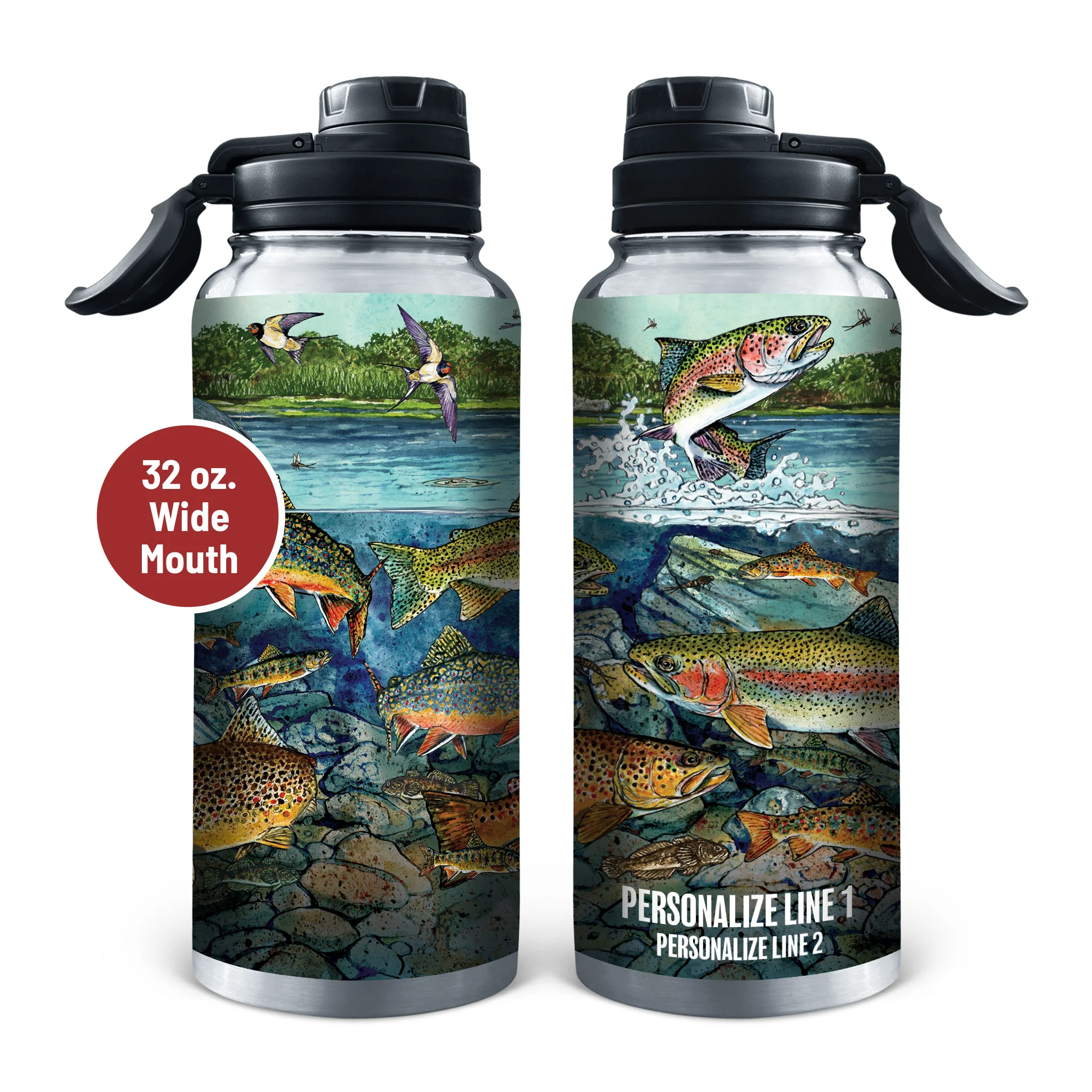 Slammin' 360 - Trout Stainless Steel Drinkware - Image 4