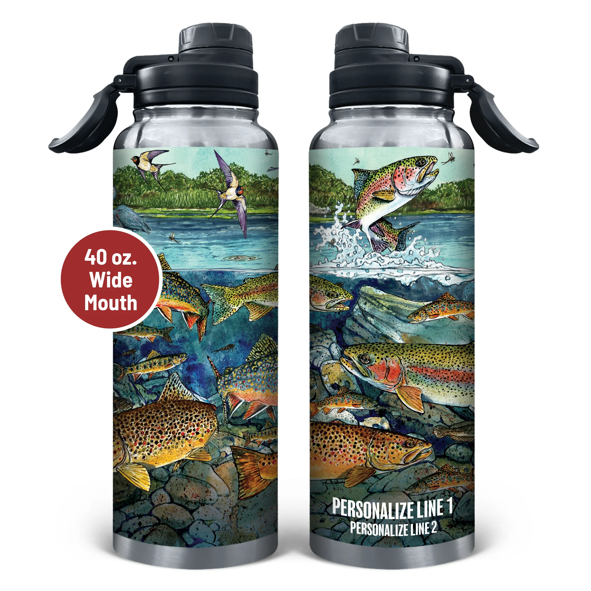 Slammin' 360 - Trout Stainless Steel Drinkware - Image 5