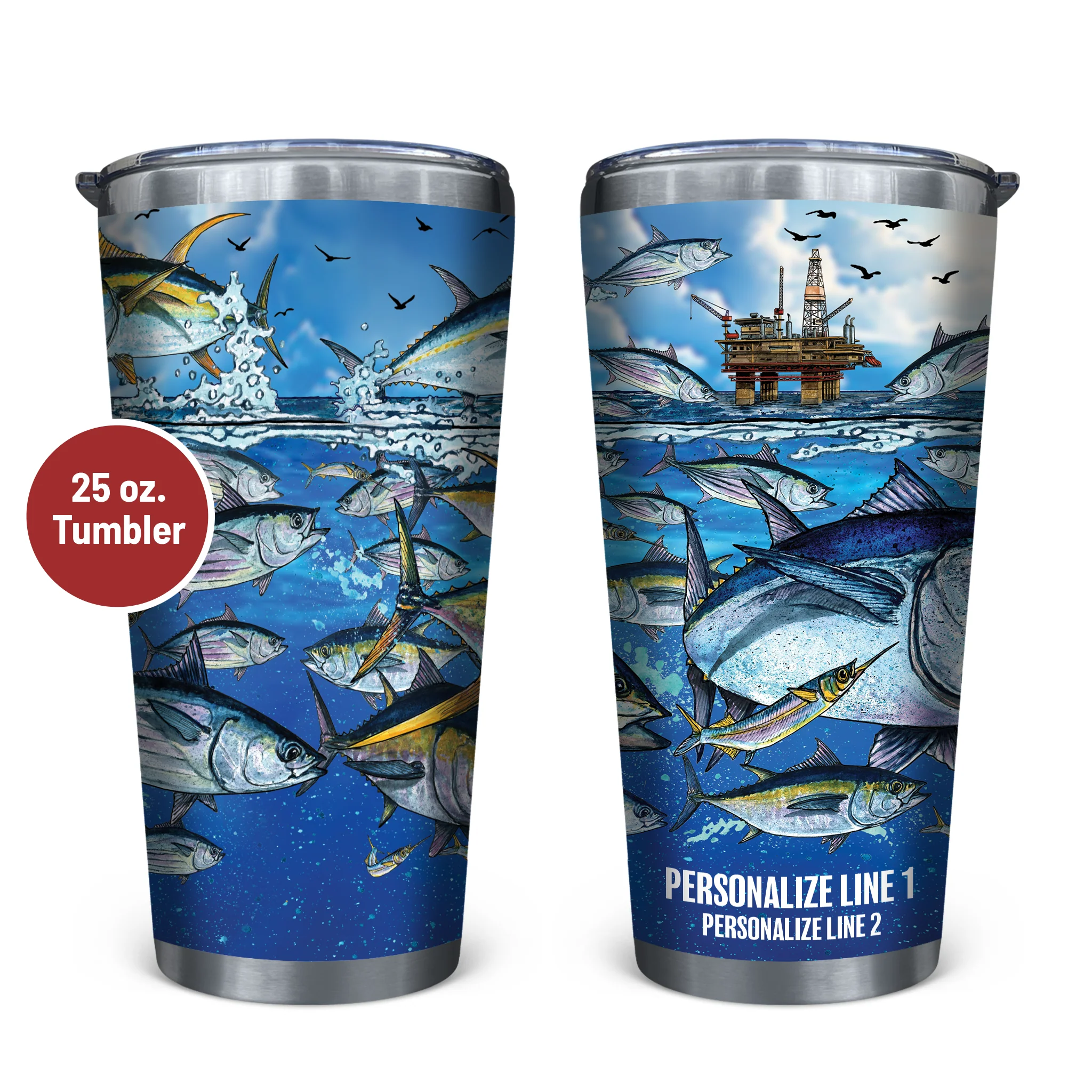 Slammin' 360 - Tuna Stainless Steel Drinkware - Image 3