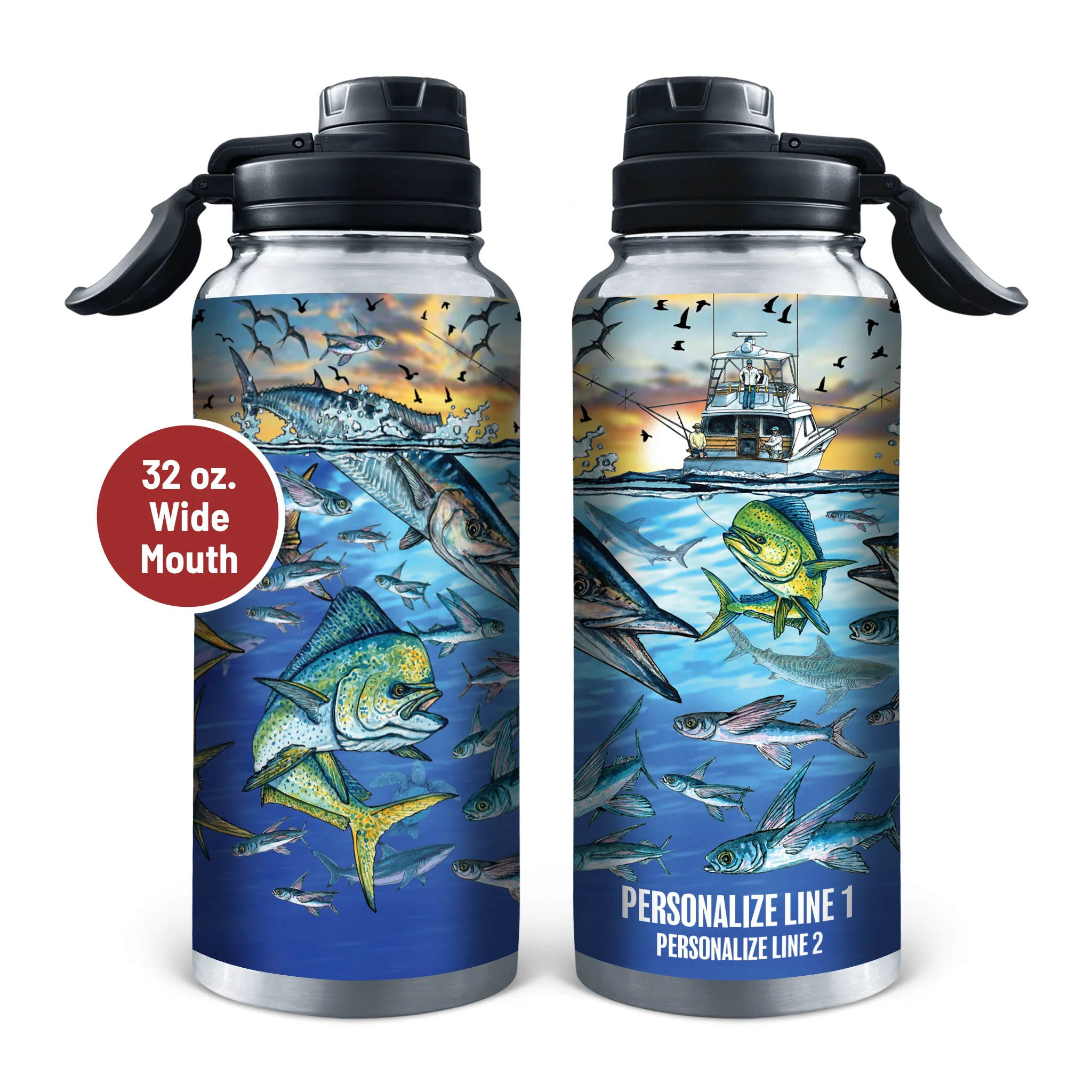 Slammin' 360 - Tuna/Wahoo Stainless Steel Drinkware - Image 4
