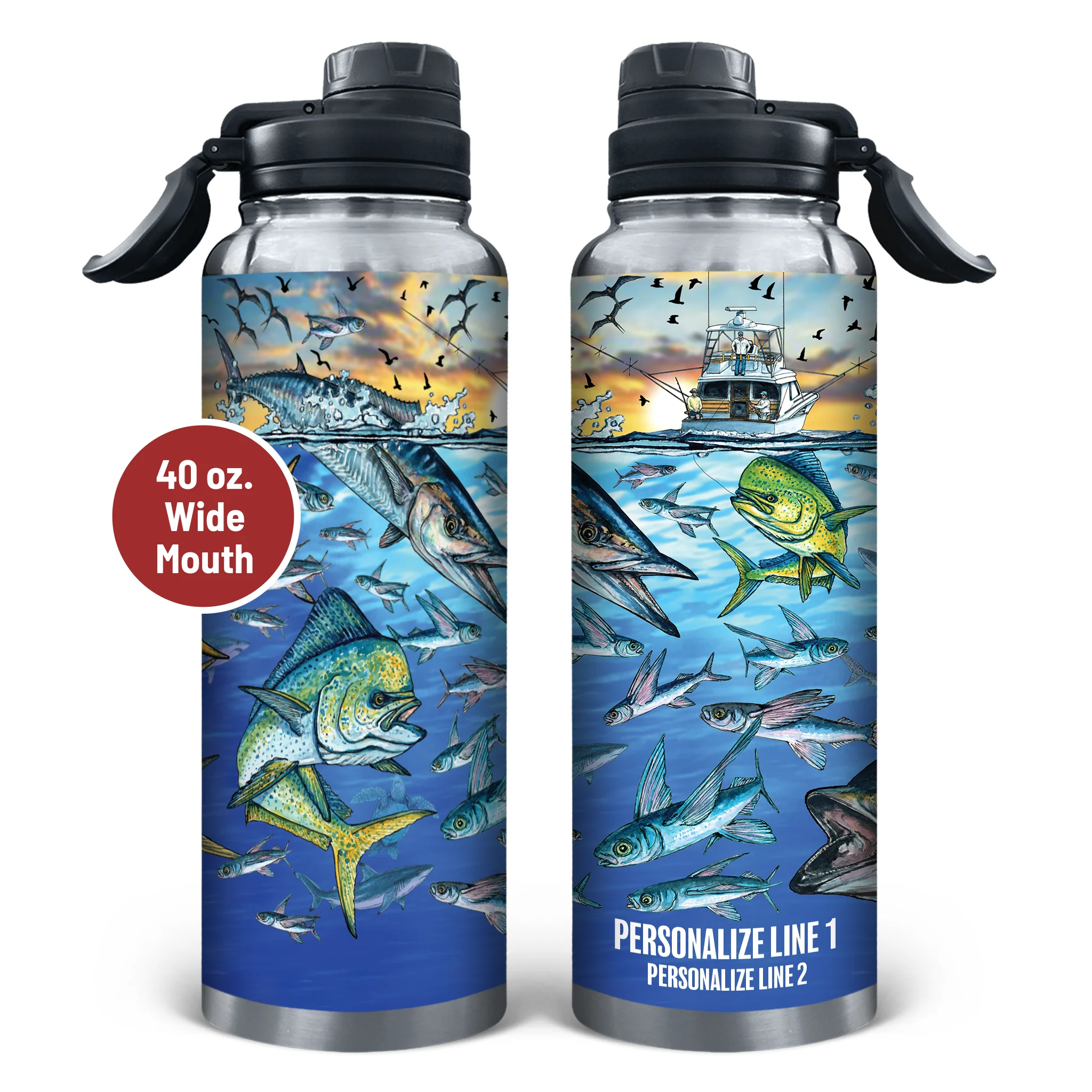 Slammin' 360 - Tuna/Wahoo Stainless Steel Drinkware - Image 5