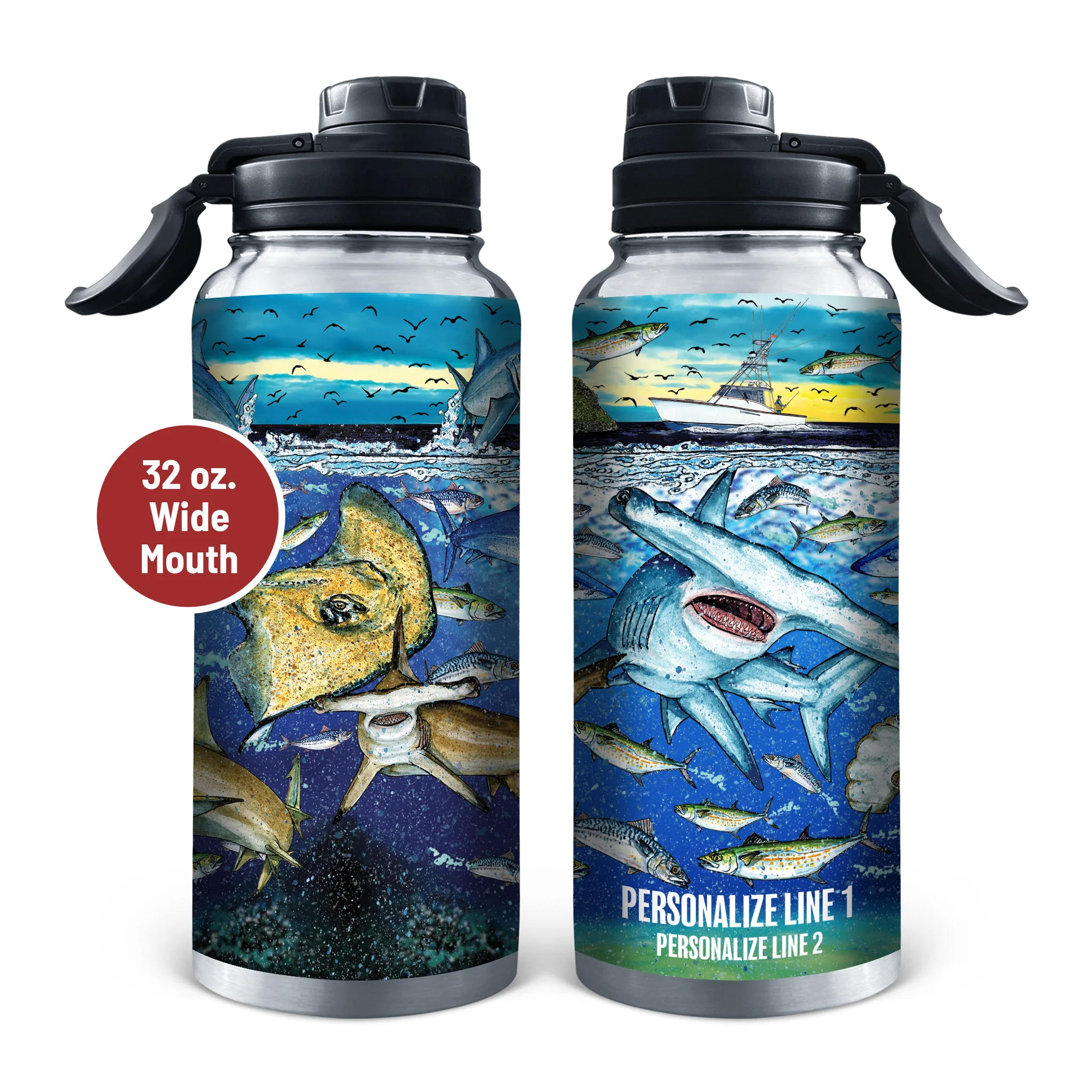 Slammin’ 360 - Sharks Stainless Steel Drinkware - Image 4