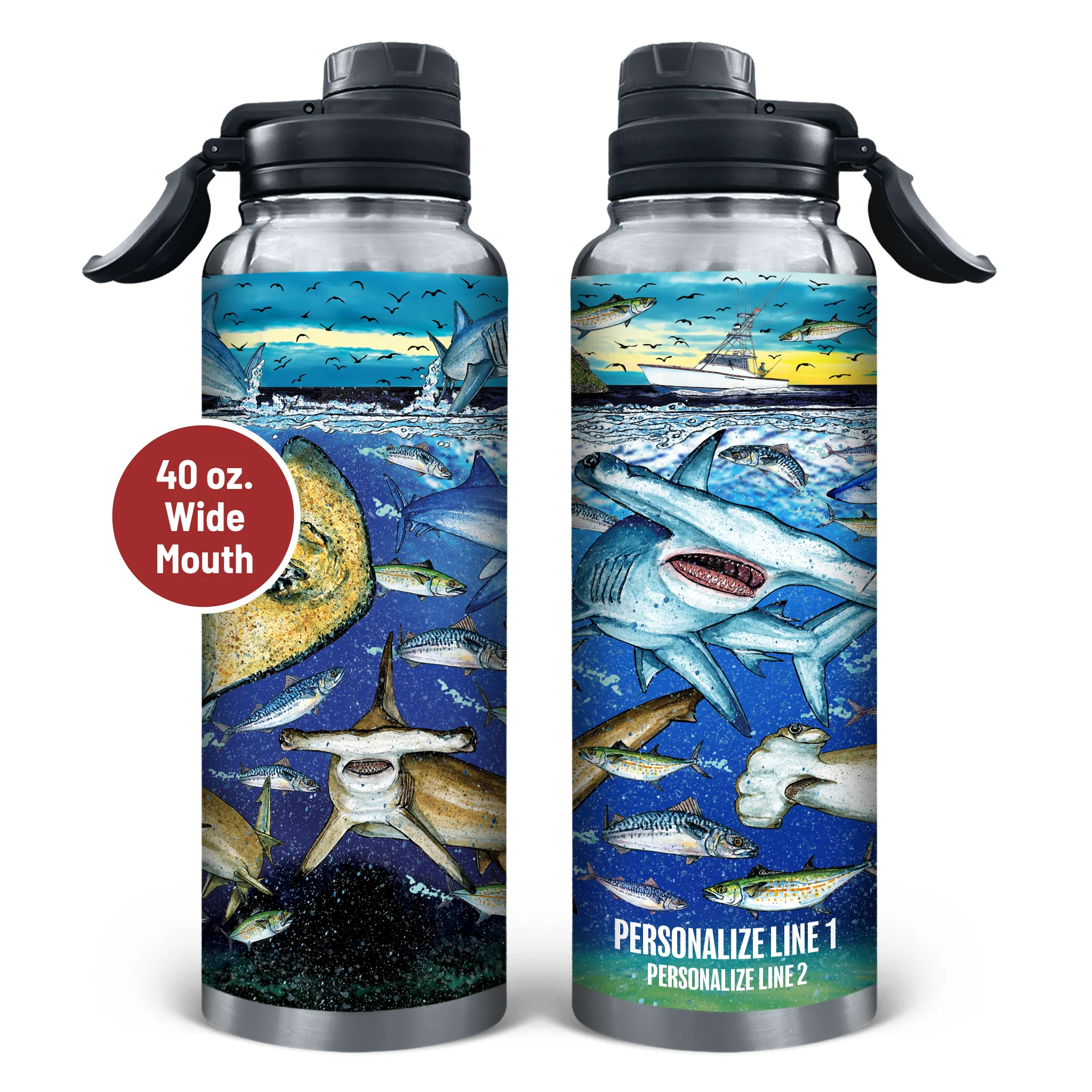 Slammin’ 360 - Sharks Stainless Steel Drinkware - Image 5