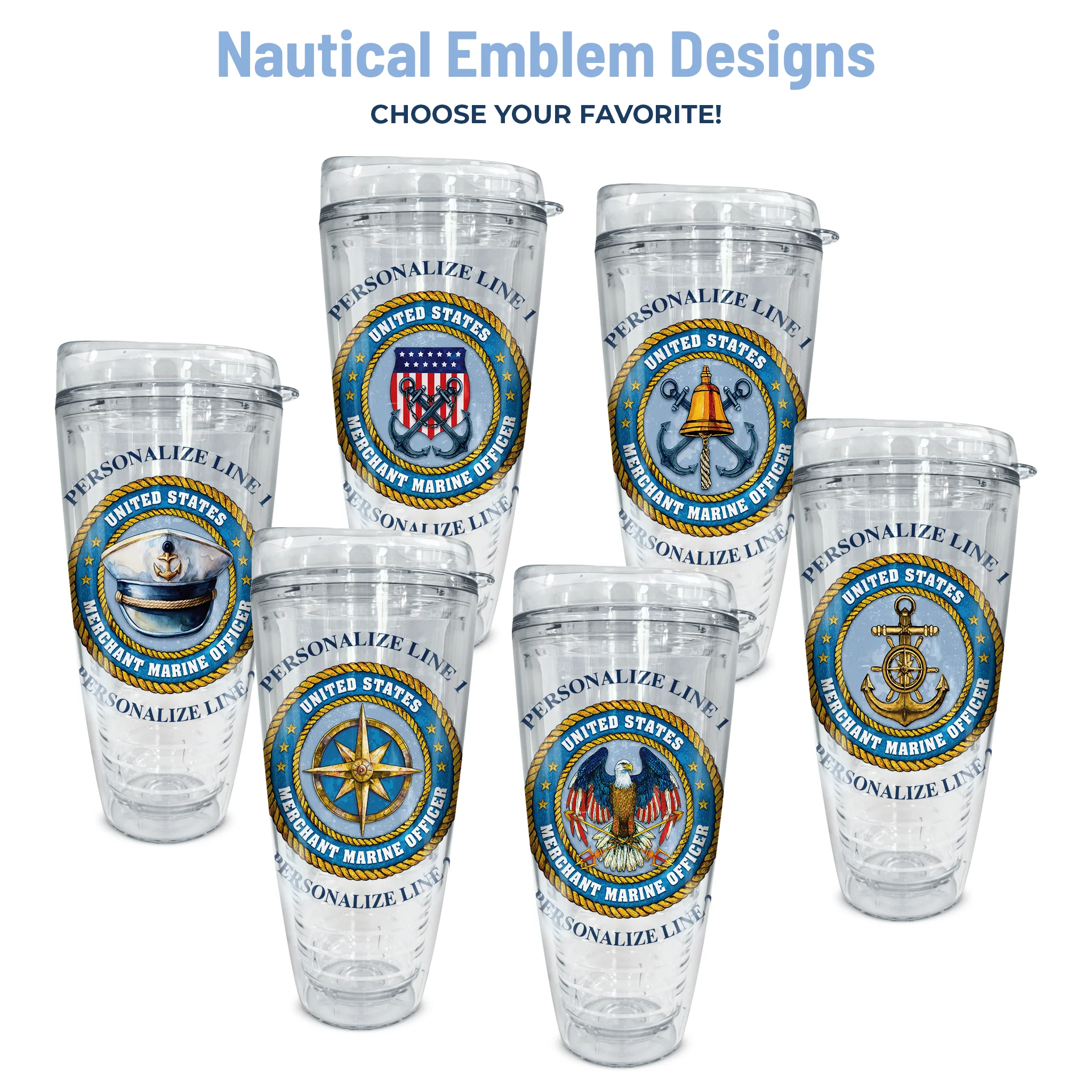 United States Merchant Marine Officer Insulated Tumbler - Image 3