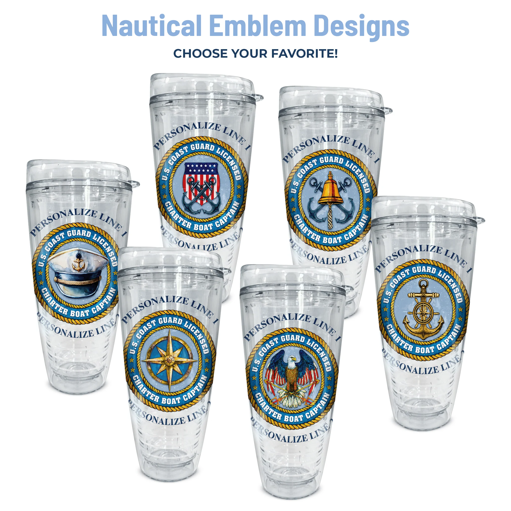 U.S. Coast Guard Licensed Charter Boat Captain Insulated Tumbler - Image 3
