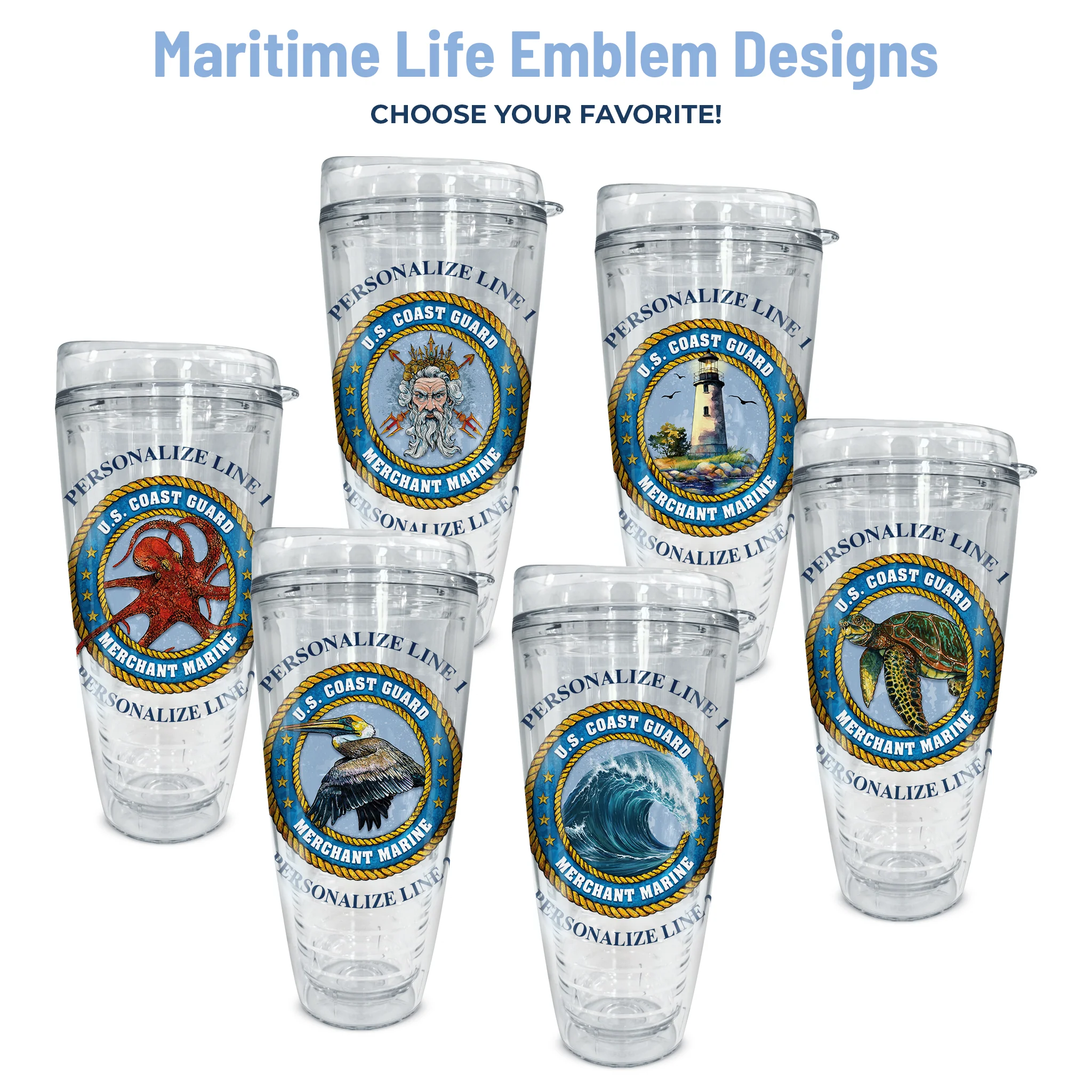 U.S. Coast Guard Merchant Marine Insulated Tumbler - Image 7